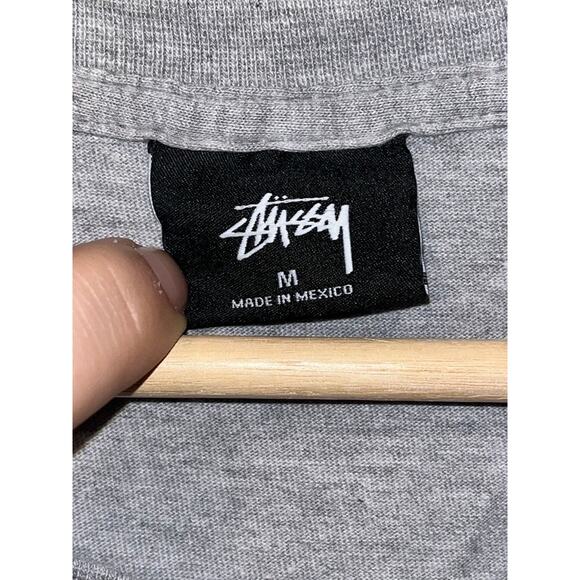 Stussy x Patta Smiley Tee Gray Yellow Logo Collab Graphic T-Shirt Men’s M Rare - Picture 7 of 9
